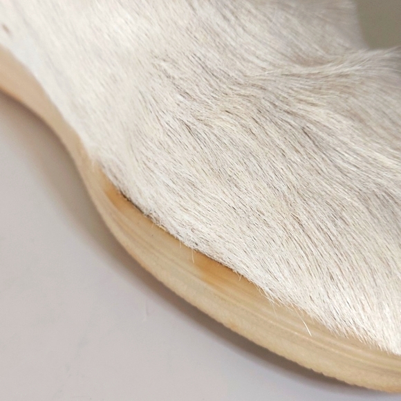 Diadora Vintage White Fur & Leather Wedge Heel Boots - Picture 14 of 16